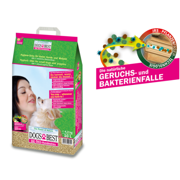 JRS DOGS BEST 4.3KG (10L)-The Clumping ECO Dog Litter