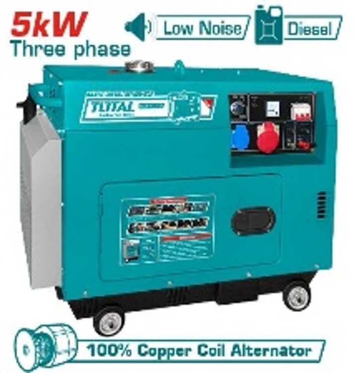Total TP250003 Silent diesel generato مولد ديزل 5 كيلو صامت 3 فاز