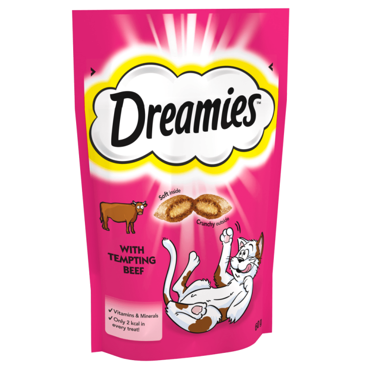 مكافآت DREAMIES™ للقطط مع لحم البقر 60 جرام