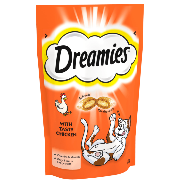مكافآت DREAMIES™ مع الدجاج اللذيذ 60 جرام