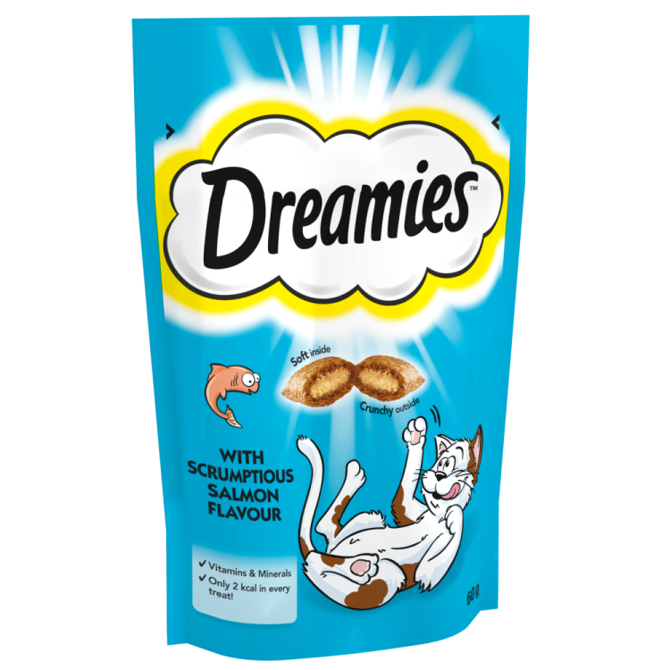مكافآت DREAMIES™ بنكهة السلمون اللذيذة 60 جم