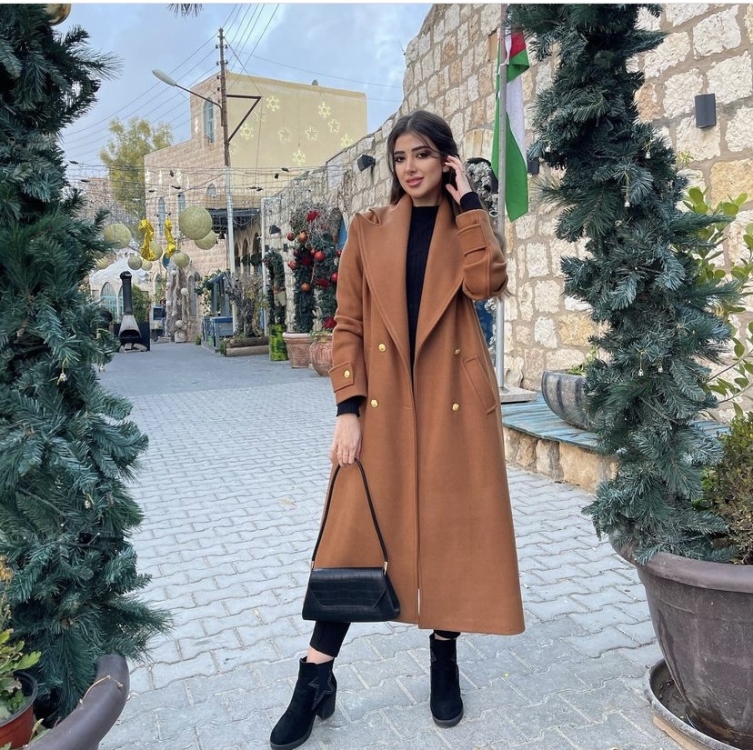 Double Breasted Lapel Neck Coat