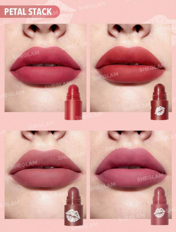 Sheglam, Mega Lip Stacks-Pink-Petal Stack
