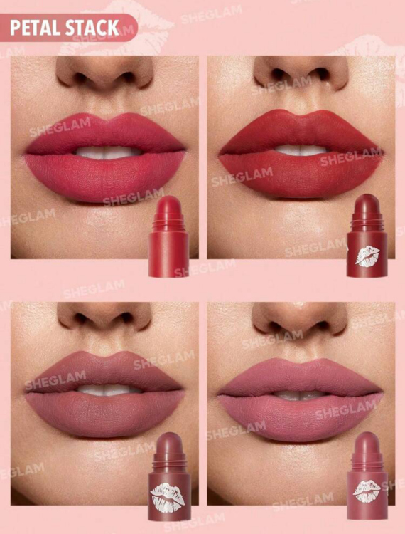 Sheglam, Mega Lip Stacks-Pink-Petal Stack