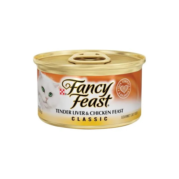 fancy feast tender chicken& liver classic pate