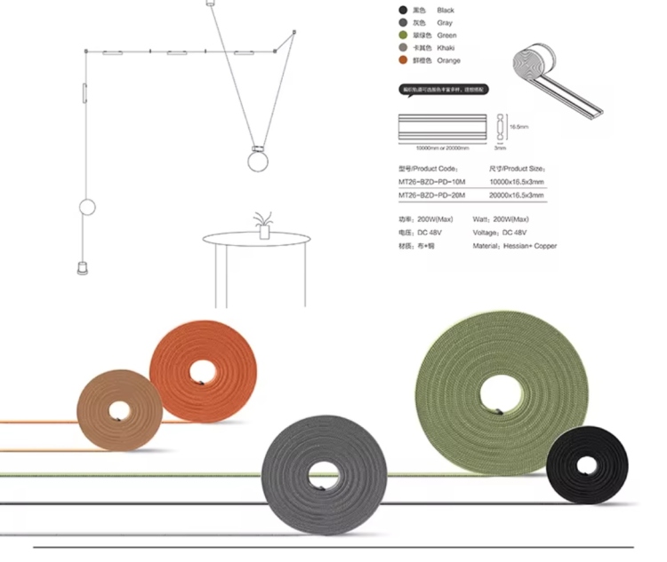 Belt-10m/roll 48v حبل المغناطيس المرن 