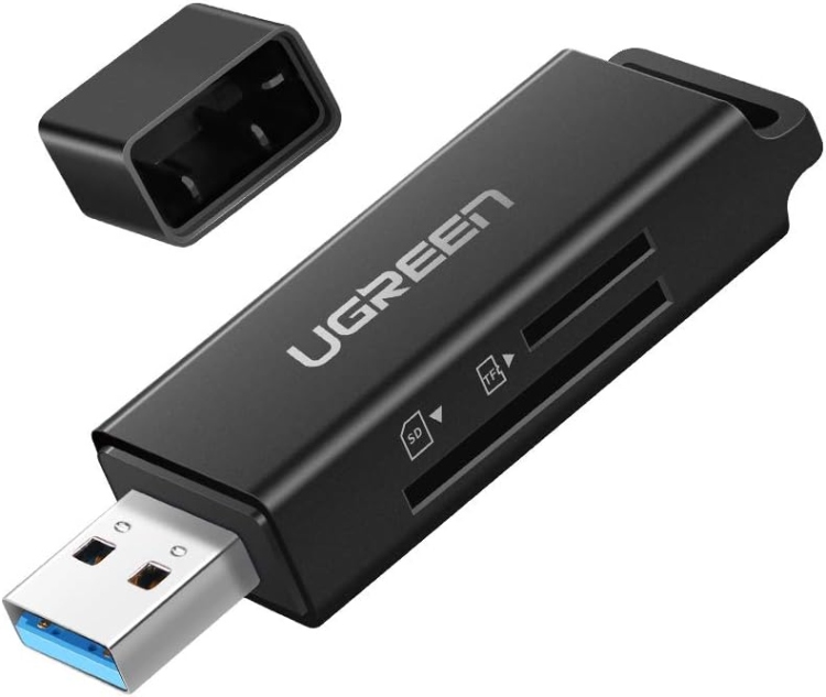 UGREEN 40752-CM104 USB 3.0 TO TF + SD DUAL CARD READER (BLACK) 