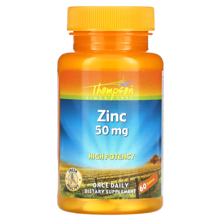 Thompson, Zinc, High Potency, 50 mg, 60 Tablets