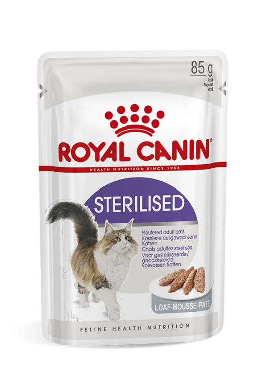 royal canin wet food for sterilised cats (in loaf)