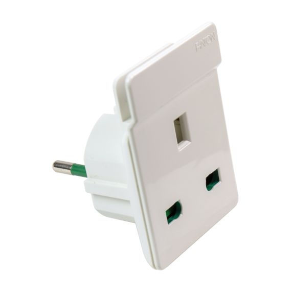 Adaptor from S31 to 1 socket British أدابتر تحويل من نظام انجليزي الى نظام الماني 