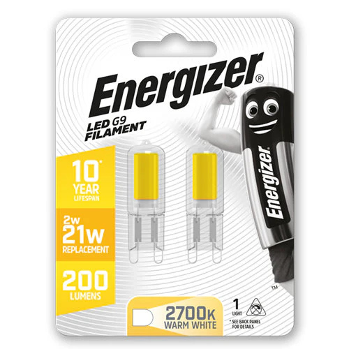 Energizer Filament S13013 LED G9 Capsule 2W Warm White 2PK لمبة بكلة G9 