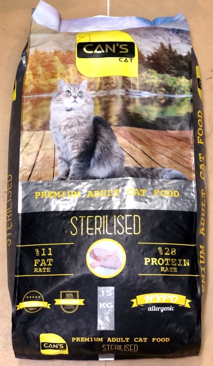 CANS CAT FOOD STERILISED CHICKEN 15KG