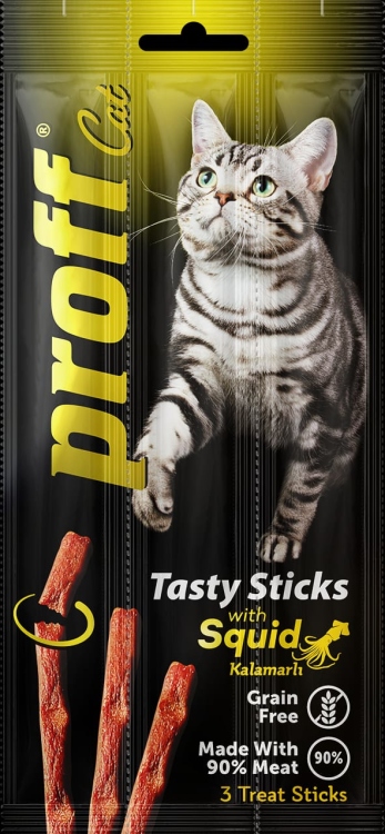 PROFF CAT TREAT SQUID STICKS 3 STICKS