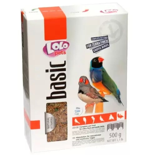 LoLo Pets basic for EXOTIC BIRDS طعام كامل للطيور الغريبة