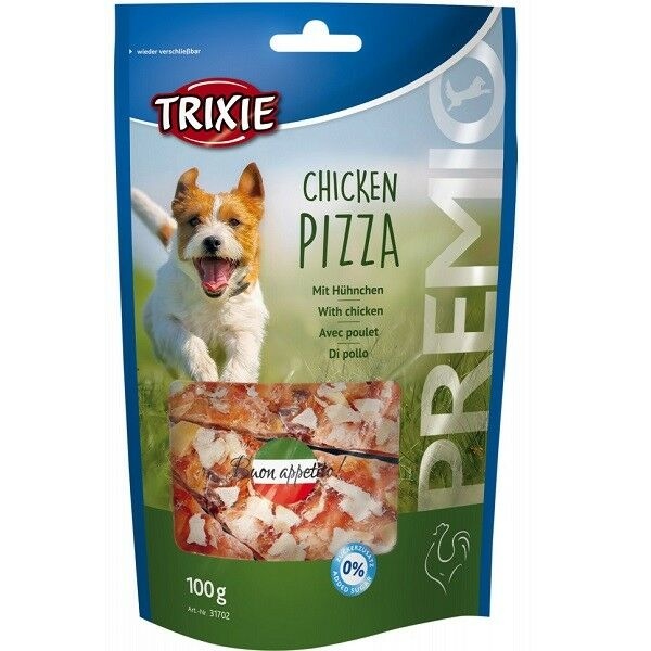 chicken pizza dog treat Trixie 100gm