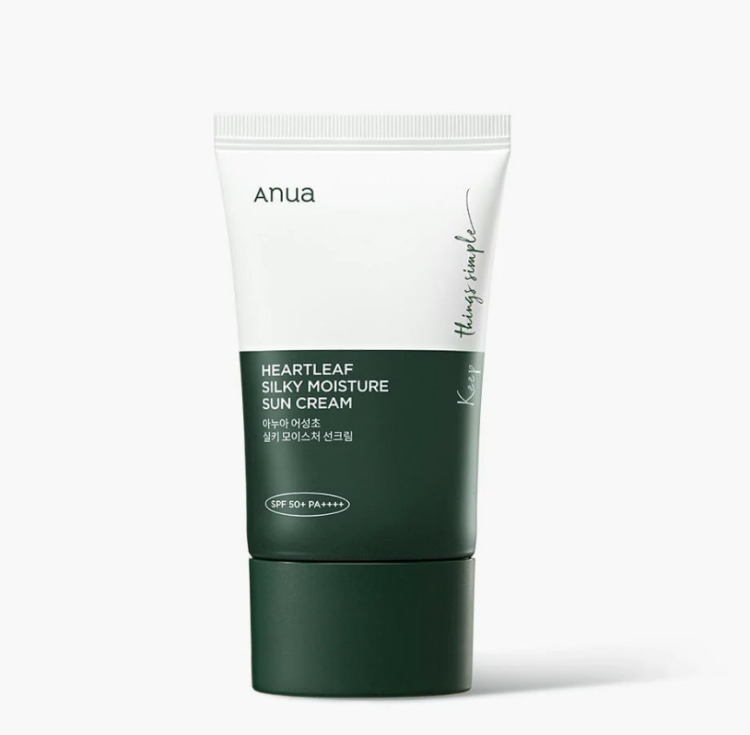 Anua, Heartleaf Silky Moisture Sun Cream