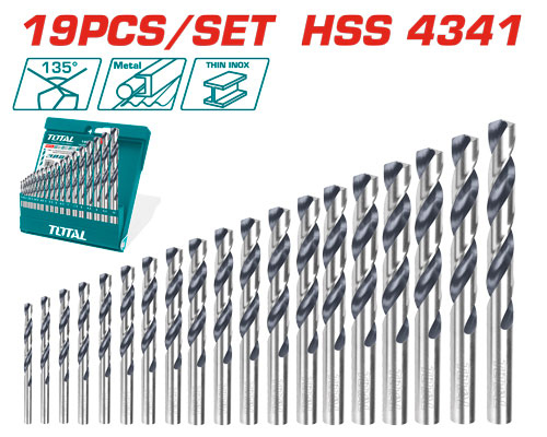 Total TACSD0195 طقم ريش حديد 19 قطعة