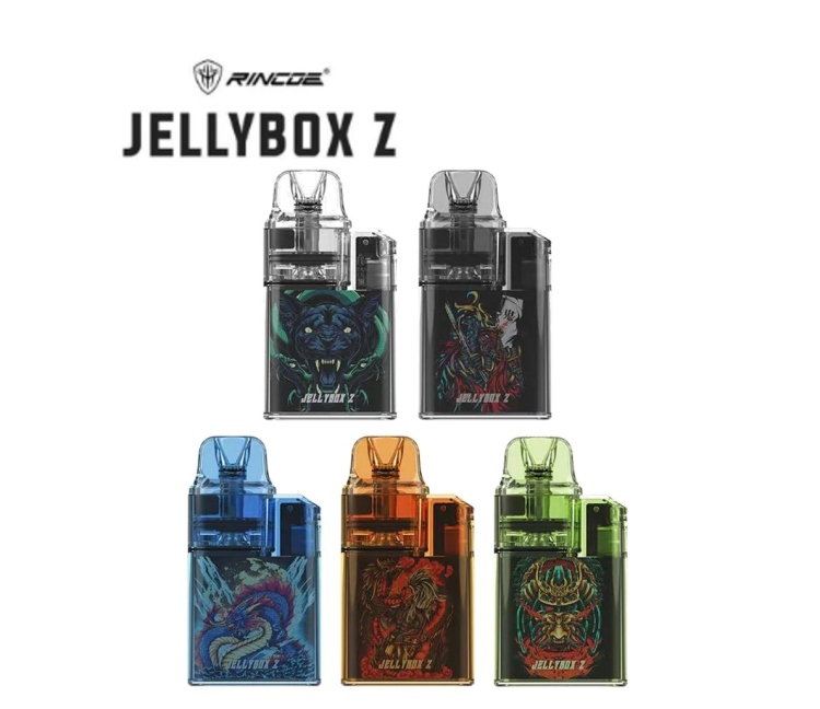RINCOE JELLYBOX Z Pod System , Rechargeable, Refillable, Vape Device, Assorted Colors 