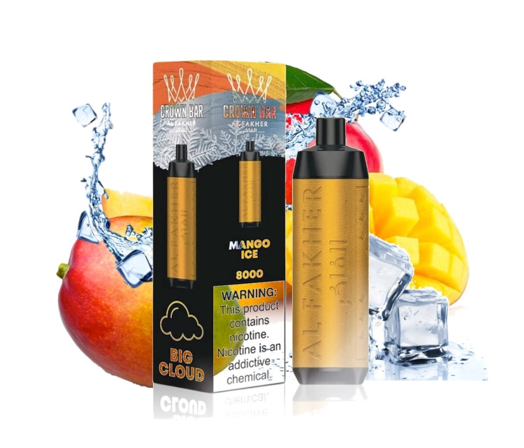 ALFAKHER CROWN BAR -  Mango Ice -  8000 Puff, Rechargeable, Disposable Vape 