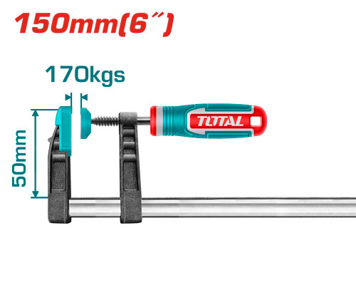 مربط نجارين TOTAL THT1320501 F clamp 50x150mm