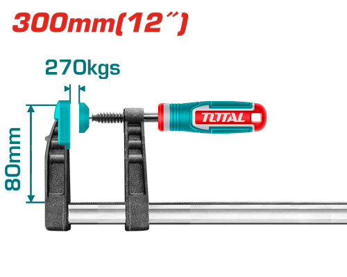 مربط نجارين 30*80 ملم TOTAL THT1320801 F clamp 80x300mm 