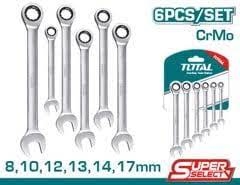 Total THT102RK061 طقم شق رنج طقطيقة 6 قطع 19-32 ملم