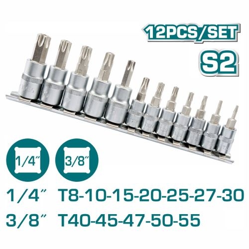 Total THT1438121 12 Pcs طقم بوكس راسية مشرنف