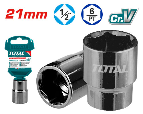 TOTAL THTST12211 1/2" Hexagonal Socket 21mm بوكس