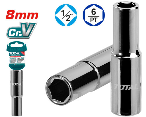 بوكس طويل 8 ملم 1/2" TOTAL THTST12083L