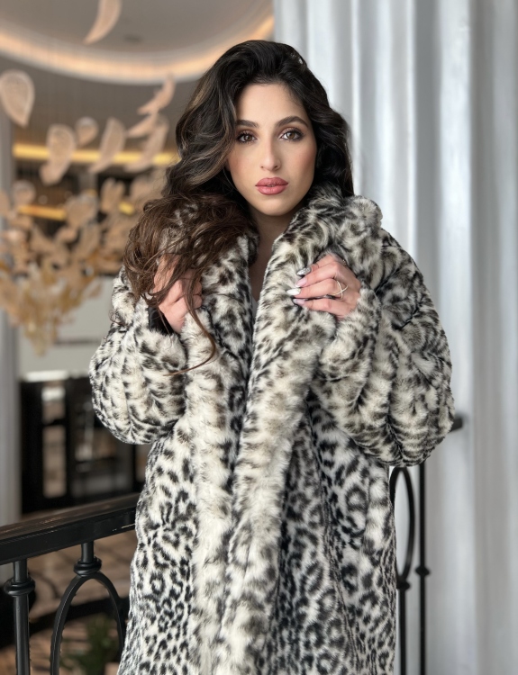 Leopard Print Fuzzy Coat