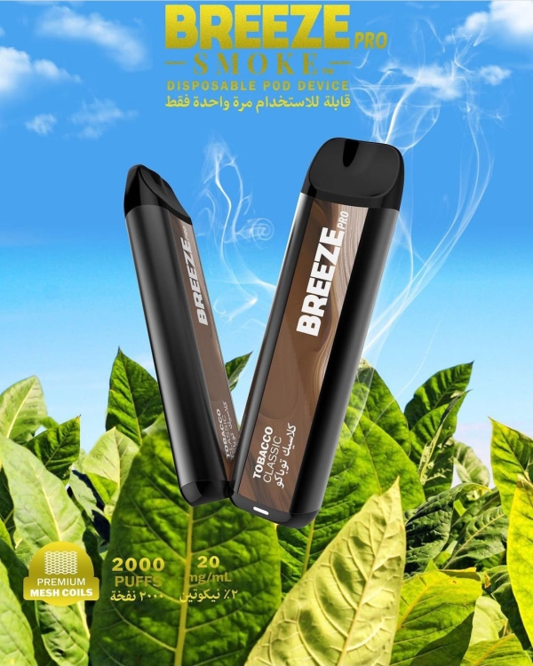 Breeze Pro Tobacco Classic 2000 Puffs Disposable Vape