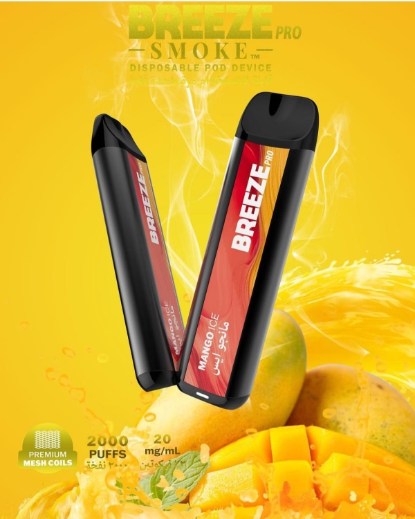 Breeze Pro Mango Ice 2000 Puffs Disposable Vape