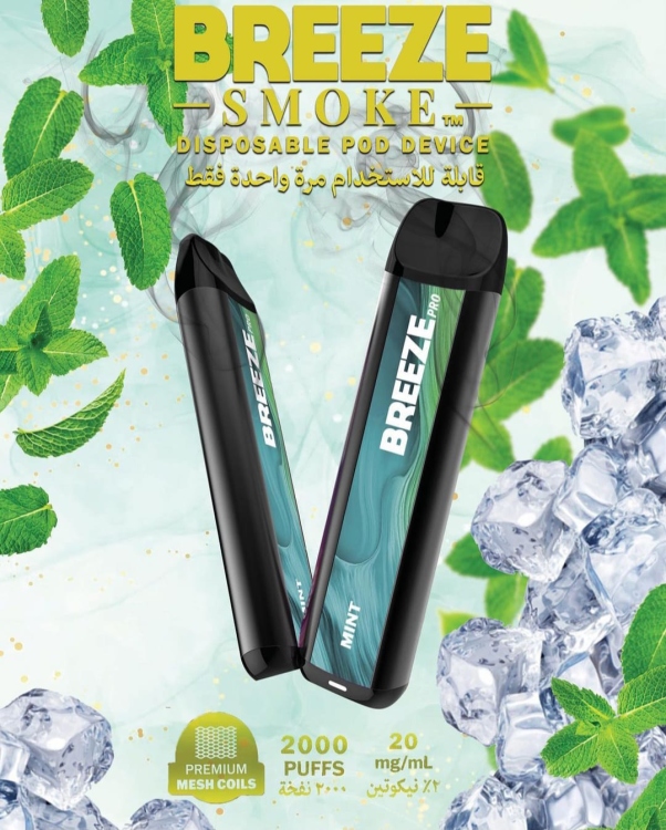 Breeze Pro Mint 2000 Puffs Disposable Vape