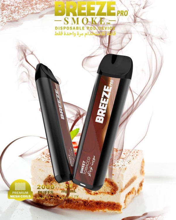 Breeze Pro Sweet Tobacco 2000 Puffs Disposable Vape