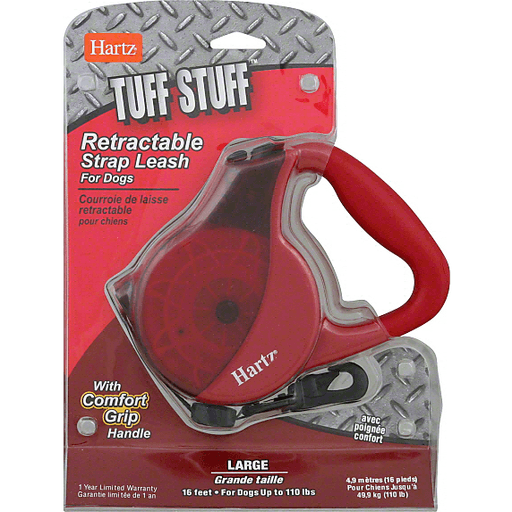 hartz retractable strap leash Large