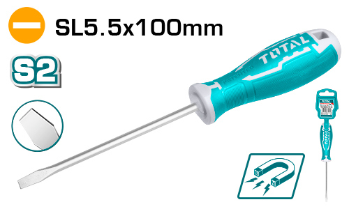 Total THT265100 Slotted screwdriver SL5.5x100 مفك عادي S2