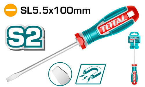 Total TSDSL5100 مفك عادي  SL5.5*100 S2