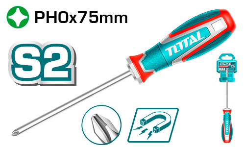 Total TSDPH0075 PH0x75mm مفك مصلب 