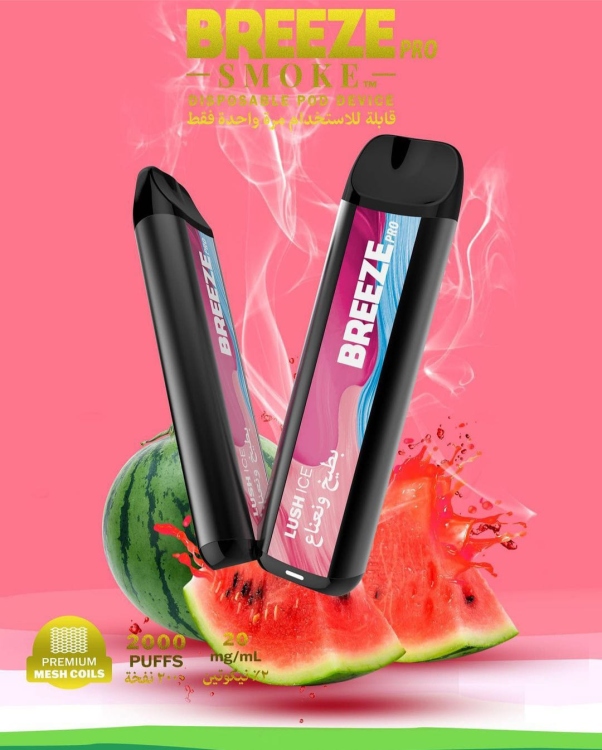 Breeze-Pro Lush Ice 2000 Puffs Disposable Vape