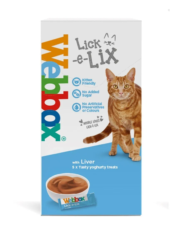 WEBBOX LICK-E LIX CREAM 5 X 10G علاج أكياس الكبد للقطط