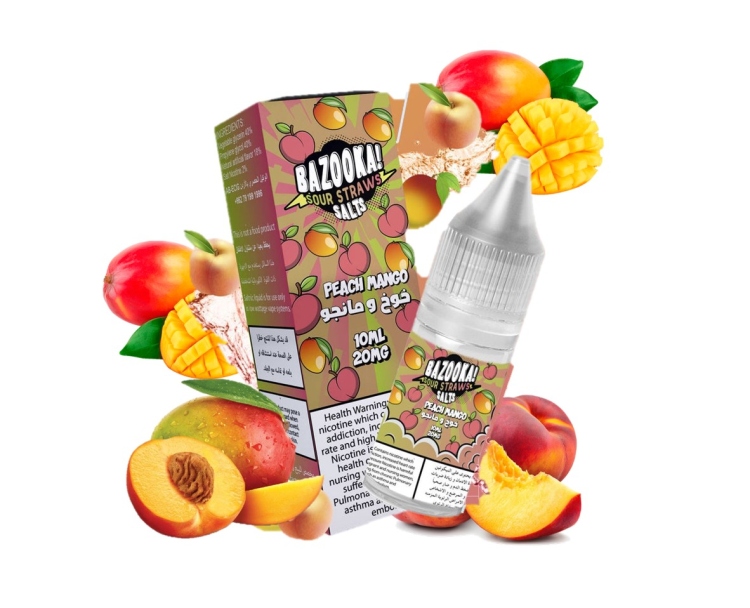 Bazooka Peach Mango, SaltNic, Vape Juice 