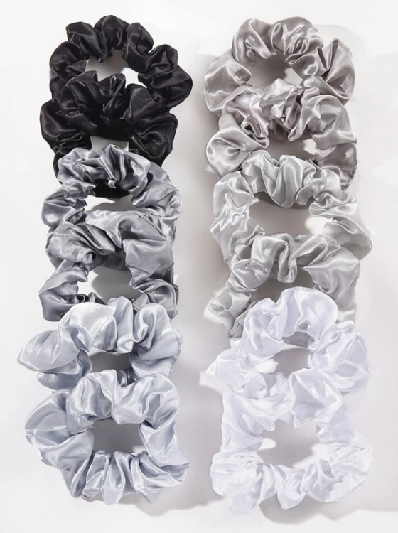Satin scrunchies (saving collection 12pcs)  بكج بكل ساتان (بكج توفيري ١٢ قطعة)