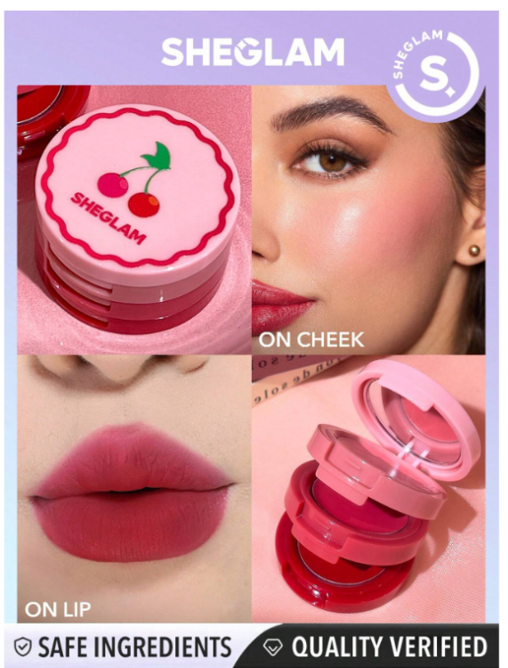 SHEGLAM, Very Cherry Cheek & Lip Cream Stack