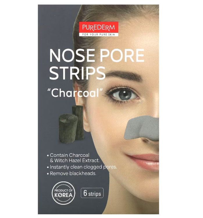Purederm, Nose Pore Strips - Charcoal