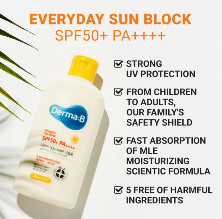 Derma:B, Everyday Sun Block SPF 50+ PA++++