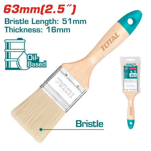 فرشاية دهان يد خشب TOTAL THT84251 Paint brush 2.5"