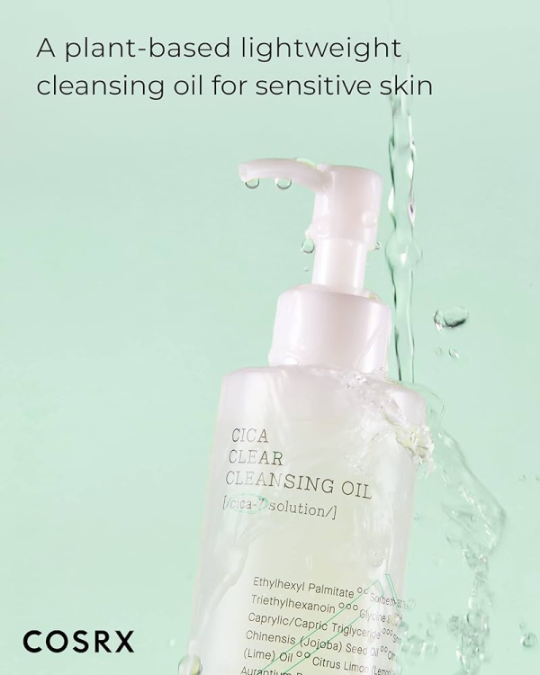 Cosrx Pure Fit Cica Clear Cleansing Oil غسول زيتي بالسيكا لتنظيف البشرة 