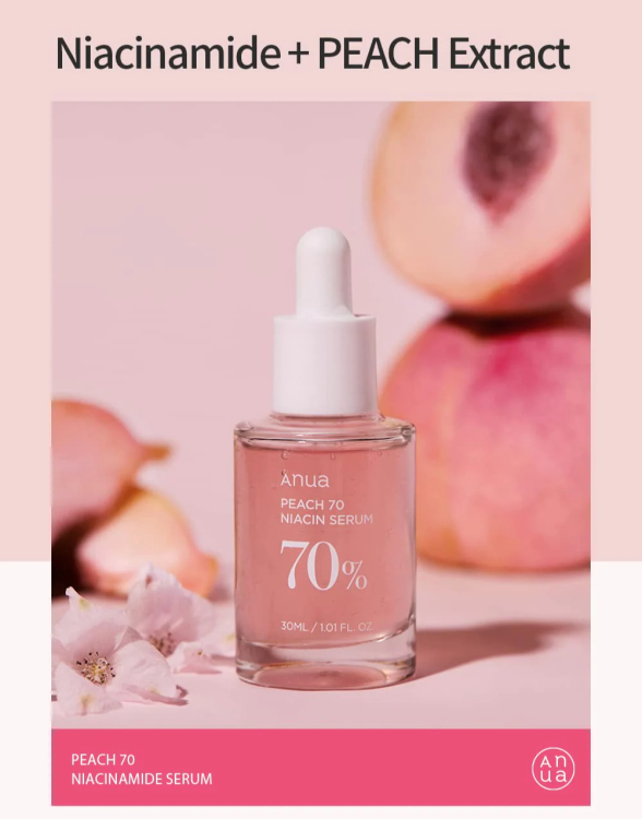 Anua Peach 70 Niacin Serum  سيروم انوا النايسنميد مع مستخلص الخوخ