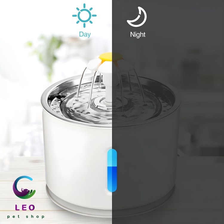نافورة ماء للقطط بوعاء ستانلس ستيل 