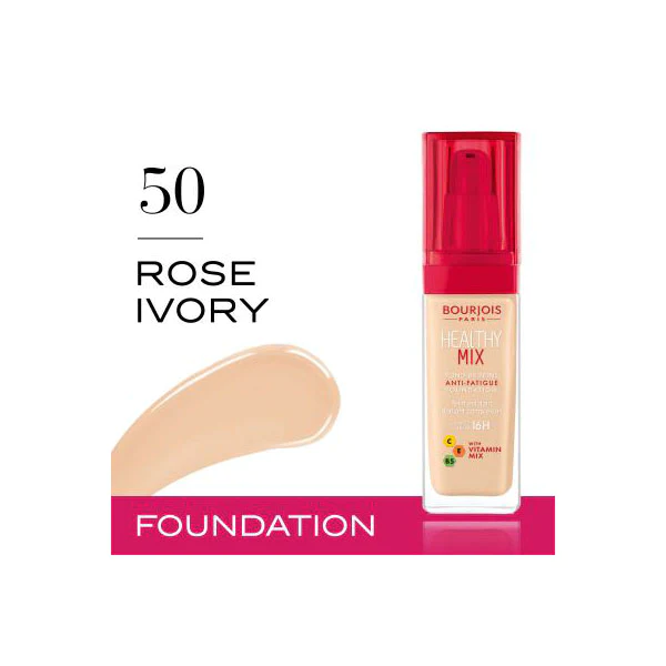 BOURJOIS FOUNDATION HEALTHY MIX ANTI-FATIGUE Rose Ivory 50